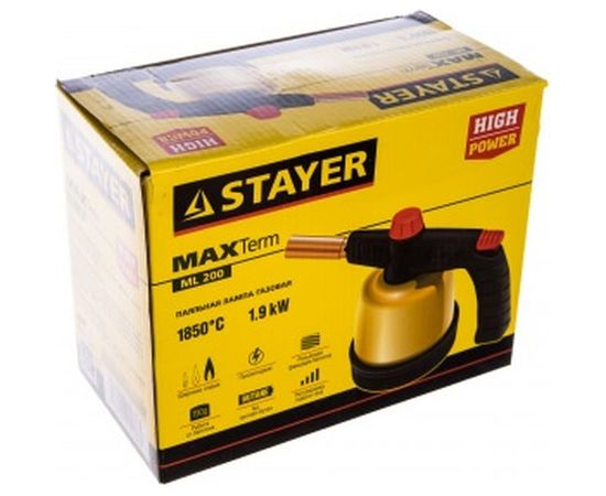 Газовая паяльная лампа STAYER MASTER, на баллон, с пьезоподжигом, регулировка пламени, 1850С 55590 – изображение 4