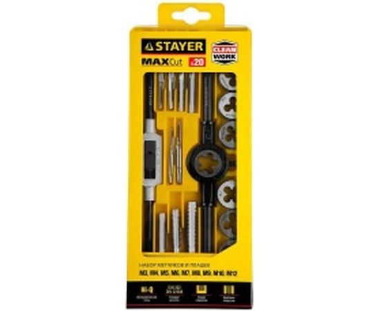 Набор метчиков и плашек STAYER MASTER 20 предметов 28012-H20 – изображение 4