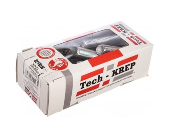 Болт DIN 933 с шестигранной головкой, оцинкованный М16х70, 12шт - коробка Tech-Krep 126536 – изображение 4