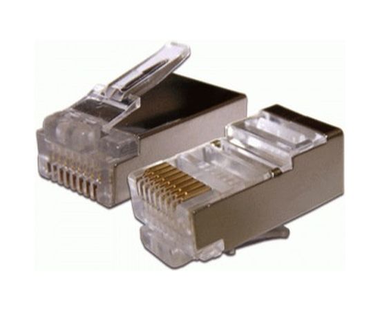 Коннектор RJ45 TWT STP 8P8C, универсальный, со вставкой, cat.6, 100 шт. PL45/S-8P8C-6V 