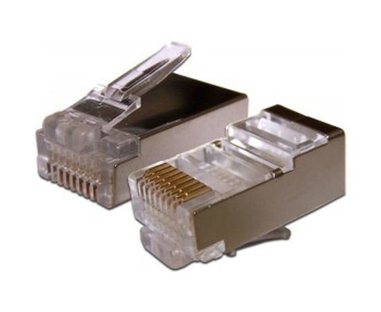 Коннектор RJ-45 TWT 8P8C FTP категория 6, экранированный, универсальный, 100 шт. в упаковке PL45/S-8P8C-6 