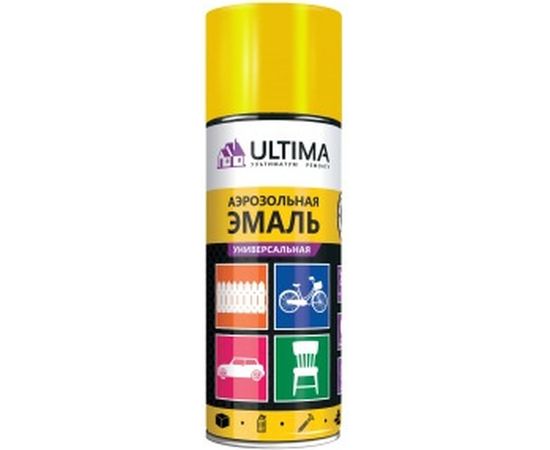 Аэрозольная краска ULTIMA RAL 1018 ЖЕЛТЫЙ универсальная 520 мл ULT016 