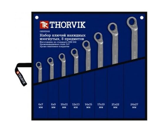 Набор накидных ключей THORVIK ORWS008 6-27 мм, 8 предметов 52019 