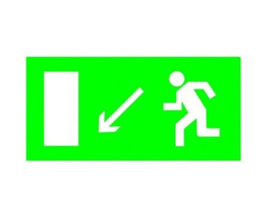 Знак Направление к эвакуационному выходу налево вниз TDM 200х100мм SQ0817-0052 