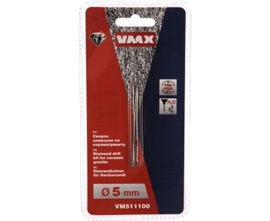 Сверло алмазное по керамограниту 5 мм VMX 511100 – изображение 2