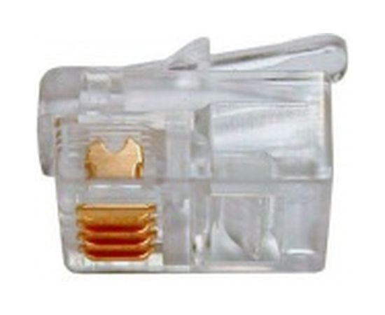 Телефонный коннектор TWT RJ-12 6P4C для розетки, 100 шт. в упаковке PL12-6P4C/100 – изображение 2