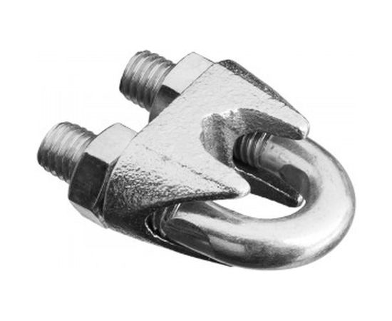 Зажим троса ЗУБР DIN 741, 8мм, 2 шт, оцинкованный, Профессионал 304416-08 