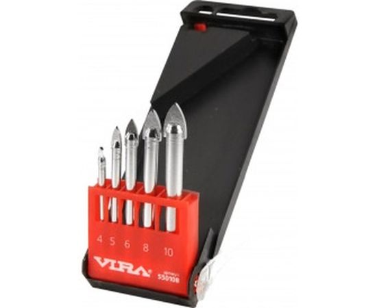 Набор сверл по стеклу и керамической плитке (5 шт; 4-10 мм) Vira 550108 