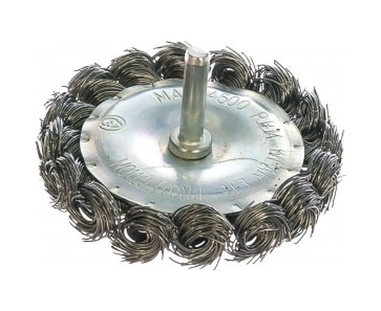 Щетка плоская, крученая металлическая проволока 75 мм для дрели 571075 