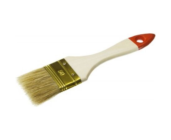 Плоская кисть, светлая щетина, деревянная ручка, 50мм Зубр УНИВЕРСАЛ-ОПТИМА 01099-050_z01 