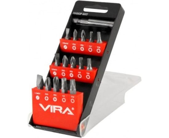 Набор бит 15 шт., с магнитным держателем Vira 554101 