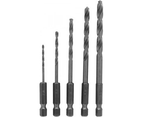 Набор сверл по металлу с шестигранным хвостовиком (5 шт; 2-6 мм) Vira 550109 