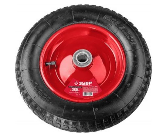 Колесо пневматическое КП-2 для тачек 39950/39952 360 мм Зубр 39955-2 – изображение 2