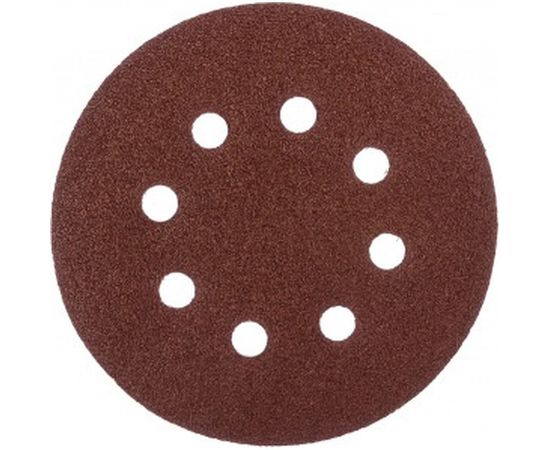 Круги абразивные на ворсовой основе под липучку (5 шт; 125 мм; P80; 8 отв) Vira 558006 – изображение 2