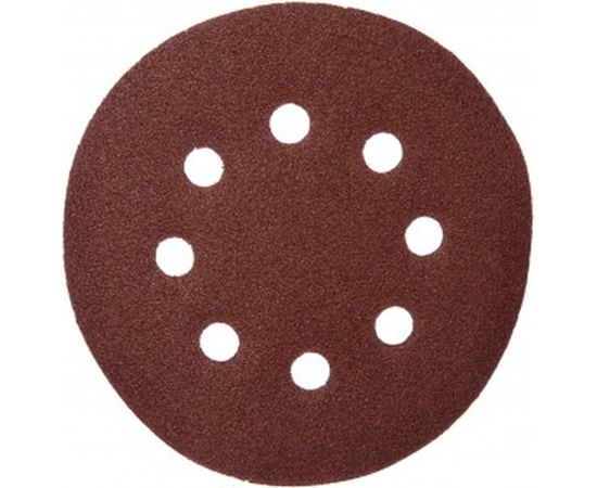 Круги абразивные на ворсовой основе под липучку (5 шт; 125 мм; P100; 8 отв) Vira 558007 – изображение 2