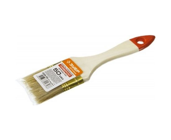 Плоская кисть, светлая щетина, деревянная ручка, 50мм Зубр УНИВЕРСАЛ-ОПТИМА 01099-050_z01 – изображение 2