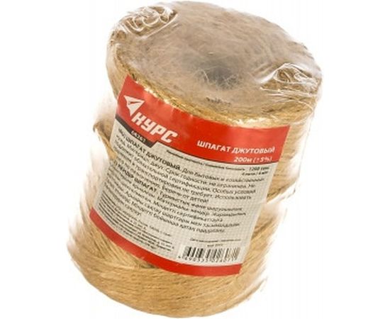 Джутовый 4-ниточный шпагат, 1200 текс, 200 м КУРС 68261 – изображение 2