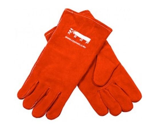 Спилковые краги Кедр КС-12 КЕВЛАР красные 8005387 – изображение 2