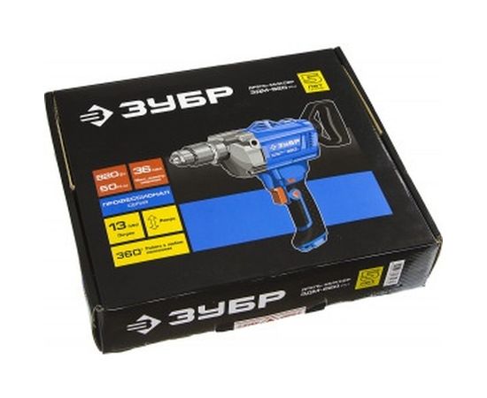 Дрель-миксер Зубр ПРОФЕССИОНАЛ ЗДМ-820 РМ – изображение 6