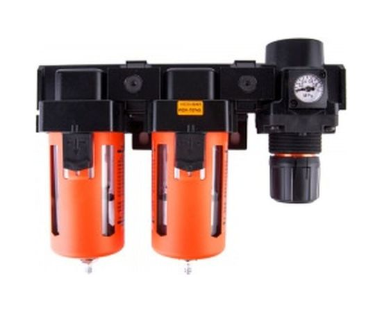 Блок подготовки воздуха: масловлагоотделитель, регулятор, манометр (3000 л/мин; 10 бар; 1/2") WIEDERKRAFT WDK-70740 