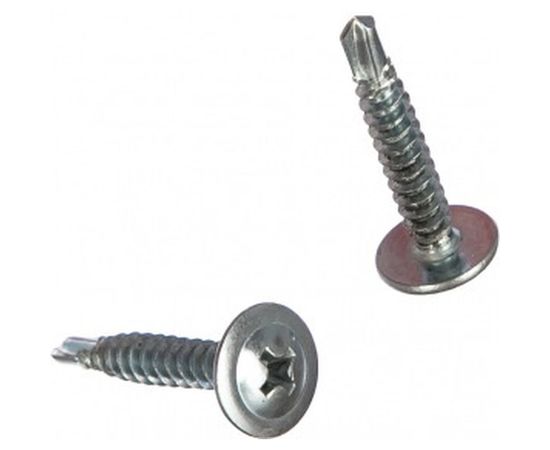 Саморезы с прессшайбой и сверлом по листовому металлу до 2 мм Зубр PH2 4,2х25 мм 25шт 300216-42-025 