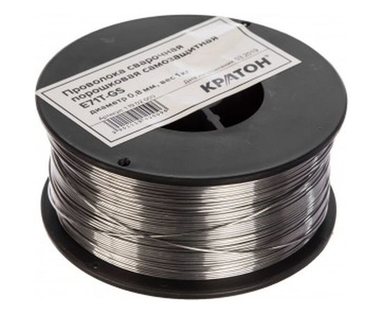 Проволока сварочная порошковая самозащитная E71T-GS (1 кг; 0.8 мм) Кратон 1 19 02 009 