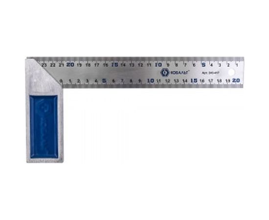 Столярный угольник 250мм, нерж.сталь, чугунное основание КОБАЛЬТ 243-417 