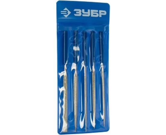Набор надфилей с алмазным напылением 5 предметов ЗУБР 33386-140-H5 