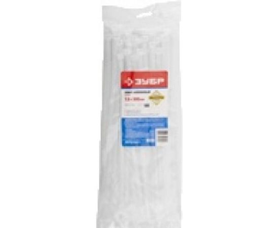 Нейлоновые хомуты Зубр белые, 4.8x400 мм, 100 шт. 309010-48-400 – изображение 2