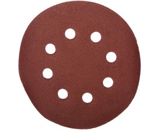 Круги абразивные на ворсовой основе под липучку (5 шт; 125 мм; P180; 8 отв) Vira 558010 – изображение 2