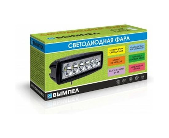 Светодиодная фара Вымпел WL-118BF, ближний свет, мет. корп. 6 диодов 5179 – изображение 3