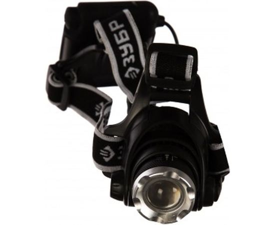 Налобный светодиодный фонарь, регулируемый фокус, 3 режима, трансформер, 6Вт, 450Лм, 4АА Зубр ПРОФИ 56430 – изображение 4