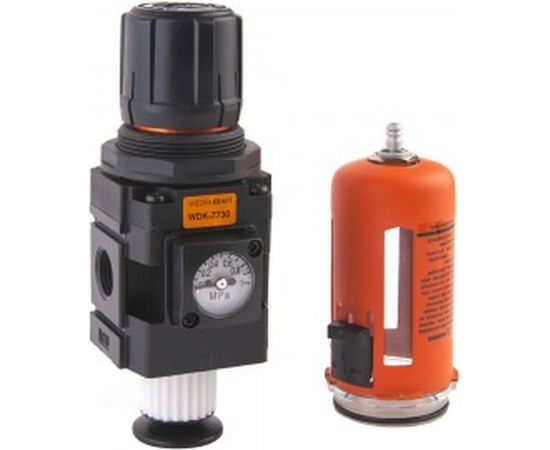 Фильтр-масло/влагоотделитель с регулятором и манометром WIEDERKRAFT WDK-7730 – изображение 5
