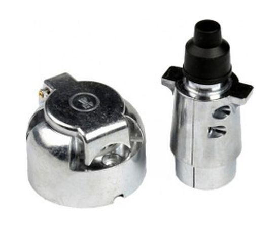 Металлический разъем для прицепа в сборе Вымпел 7 контактов, вилка + розетка 5193 