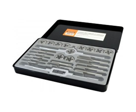 Набор метчиков и плашек М5-М12 WIEDERKRAFT 24 предмета, метрическая резьба WDK-DTM3024 