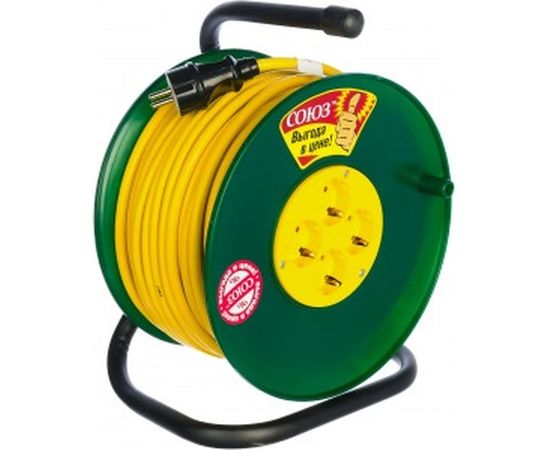 Силовой удлинитель на катушке 4 гн. 50м Союз 481S-3705 