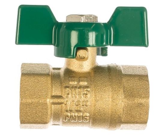 Шаровый кран РОСТерм 1/2" В-В ручка бабочка RT1067 – изображение 2