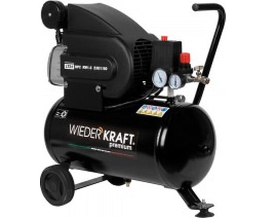 Масляный поршневой компрессор с прямым приводом WIEDERKRAFT 225 л/мин, 24л., WDK-90225 – изображение 2