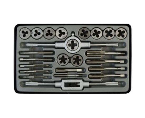 Набор метчиков и плашек М5-М12 WIEDERKRAFT 24 предмета, метрическая резьба WDK-DTM3024 – изображение 2