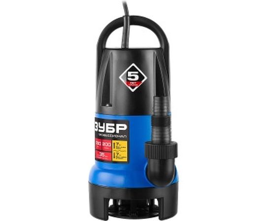 Дренажный насос с регулируемым датчиком уровня воды Зубр Профессионал Т7 АкваСенсор НПГ-Т7-550 – изображение 2