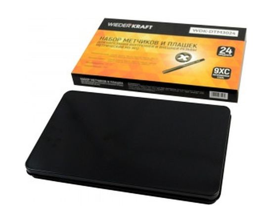 Набор метчиков и плашек М5-М12 WIEDERKRAFT 24 предмета, метрическая резьба WDK-DTM3024 – изображение 4