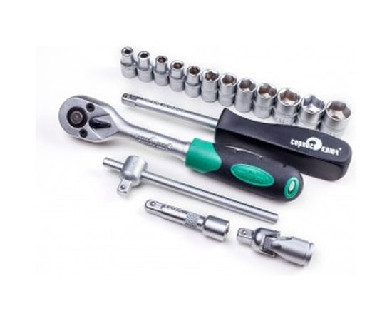 Набор инструментов СЕРВИС КЛЮЧ 17 предметов, головки 1/4, 4-13мм 11017 – изображение 5