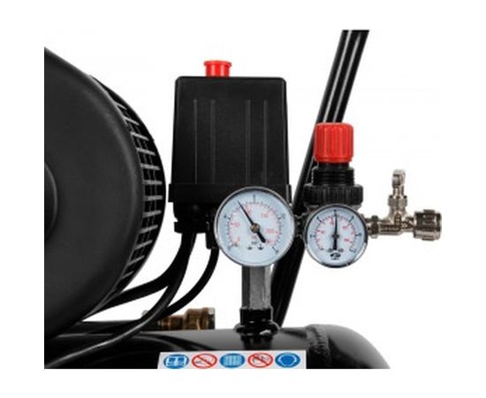 Масляный поршневой компрессор с прямым приводом WIEDERKRAFT 225 л/мин, 24л., WDK-90225 – изображение 5