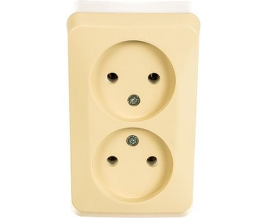 Розетка Schneider Electric 2-м ОП Этюд 16А без заземления, кремовый SchE PA16-005K 