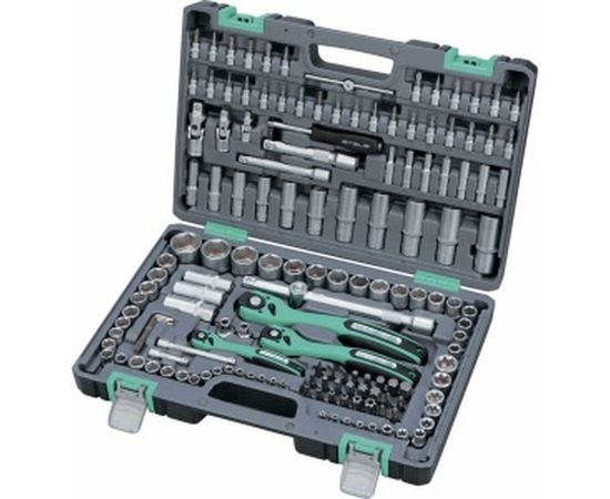 Набор инструмента 1/4", 3/8", 1/2", CrV, S2, усиленный кейс, 151шт STELS 14114 