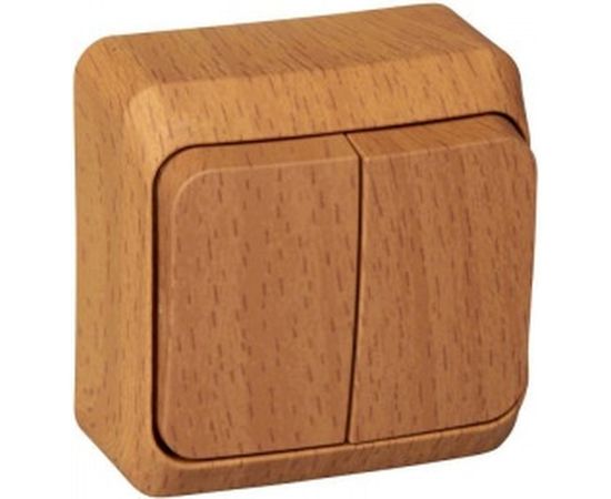 Выключатель Schneider Electric 2-клавишный ОП Этюд Дача 10А бук SchE BA10-002T 