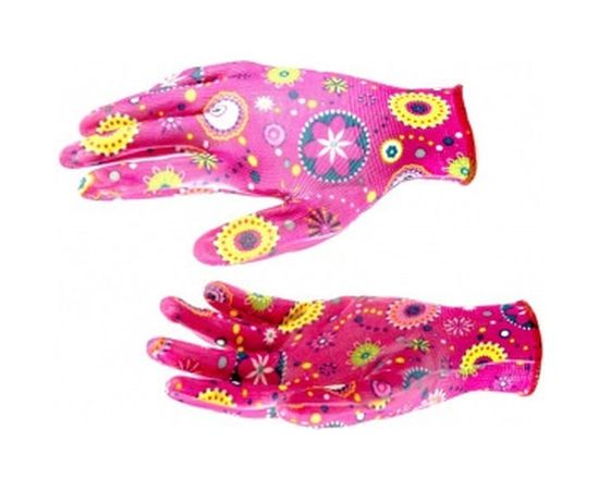 Садовые перчатки PALISAD  из полиэстера с нитриловым обливом, красные, M PALISAD 67746 