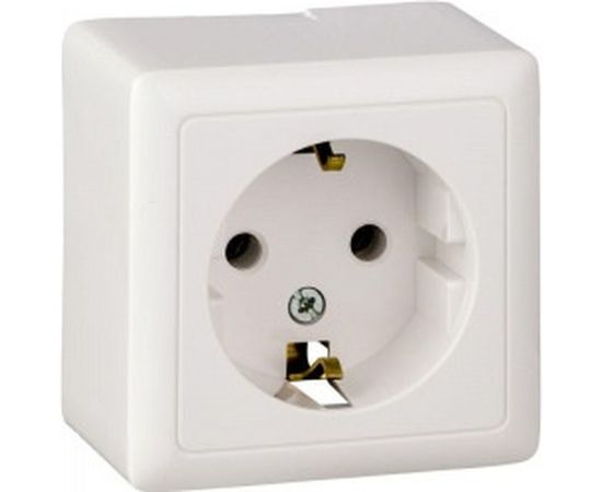 Розетка Schneider Electric 1-м ОП Хит 10А с заземлением SchE RA16-133-B РА16-133-б 