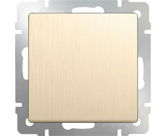 Выключатель WERKEL WL10-SW-1G-2W одноклавишный проходной шампань рифленый a035611 
