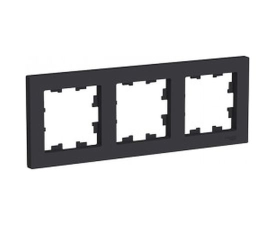 Рамка Schneider Electric ATLASDESIGN, 3-постовая, универсальная, карбон, ATN001003 